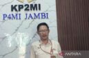 Koordinator P4MI Jambi Deliyus Eka Saputra saat memberikan keterangan kepada awak media di Jambi, Selasa (7/7/2026).( poto: ANTARA).