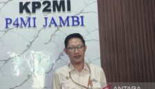 Koordinator P4MI Jambi Deliyus Eka Saputra saat memberikan keterangan kepada awak media di Jambi, Selasa (7/7/2026).( poto: ANTARA).