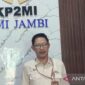 Koordinator P4MI Jambi Deliyus Eka Saputra saat memberikan keterangan kepada awak media di Jambi, Selasa (7/7/2026).( poto: ANTARA).