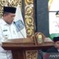 Gubernur Jambi Al Haris saat menyampaikan sambutan di Ruang Pola Kantor Gubernur Jambi, Rabu (8/7/2026).( poto: ANTARA).