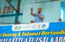 Bupati Bungo H. Dedy Putra, S.H., M.Kn. membuka secara resmi Turnamen Piala Ketua Futsal Kabupaten Bungo di GOR Eks MTQ Lama.(poto: jambiprima.com).