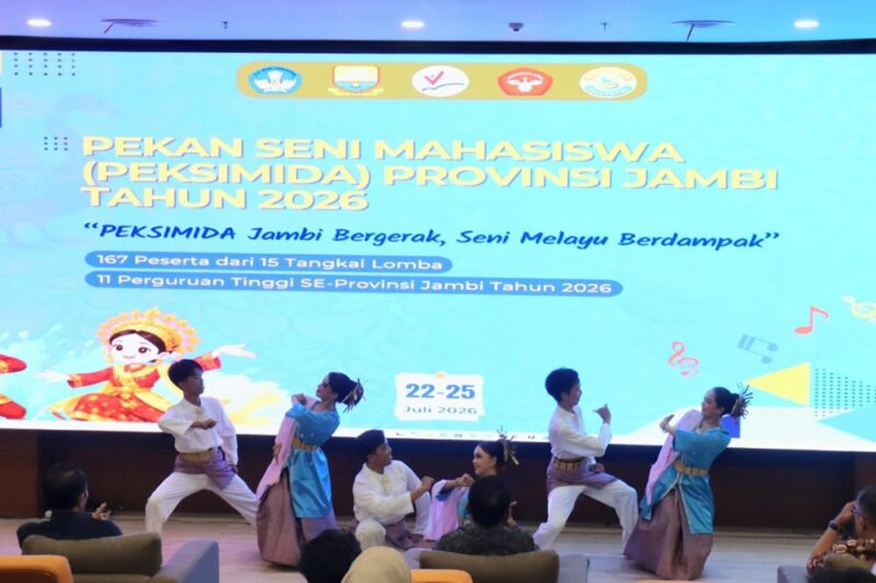 Universitas Jambi meresmikan gelaran Peksimida Provinsi Jambi 2026 di Auditorium Lantai 1 UNIFAC pada Rabu (22/7/2026).(poto: jamberita.com).