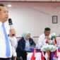 Bupati Muaro Jambi Dr. Bambang Bayu Suseno saat menyampaikan komitmennya untuk memperkuat kepemimpinan dan meningkatkan pelayanan publik melalui KPPD Lemhannas.(poto: jambiprima.com).
