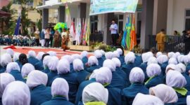 Gubernur Jambi Al Haris saat membuka PKKMB Poltekkes Kemenkes Jambi Tahun Akademik 2026/2027, Selasa (21/7/2026).(poto: jambiprima.com).