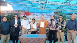 PT Alko Sumatra Kopi resmi menandatangani Memorandum of Understanding (MoU) perdagangan dengan pengusaha asal Pakistan, Sabtu (18/7/2026) di Kabupaten Kerinci, Provinsi Jambi.(poto: jamberita.com).