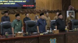 Dewan Perwakilan Rakyat Daerah menggelar Rapat Paripurna Pertama untuk membahas KUA PPAS Tanjab Barat TA 2027.(poto: jamberita.com).