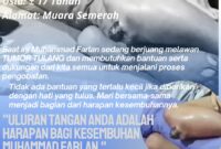 Karang Taruna Mekar Jaya Muara Semerah galang open donasi untuk Muhammad Farlan yang idap tumor tulang.( serisunews.id).