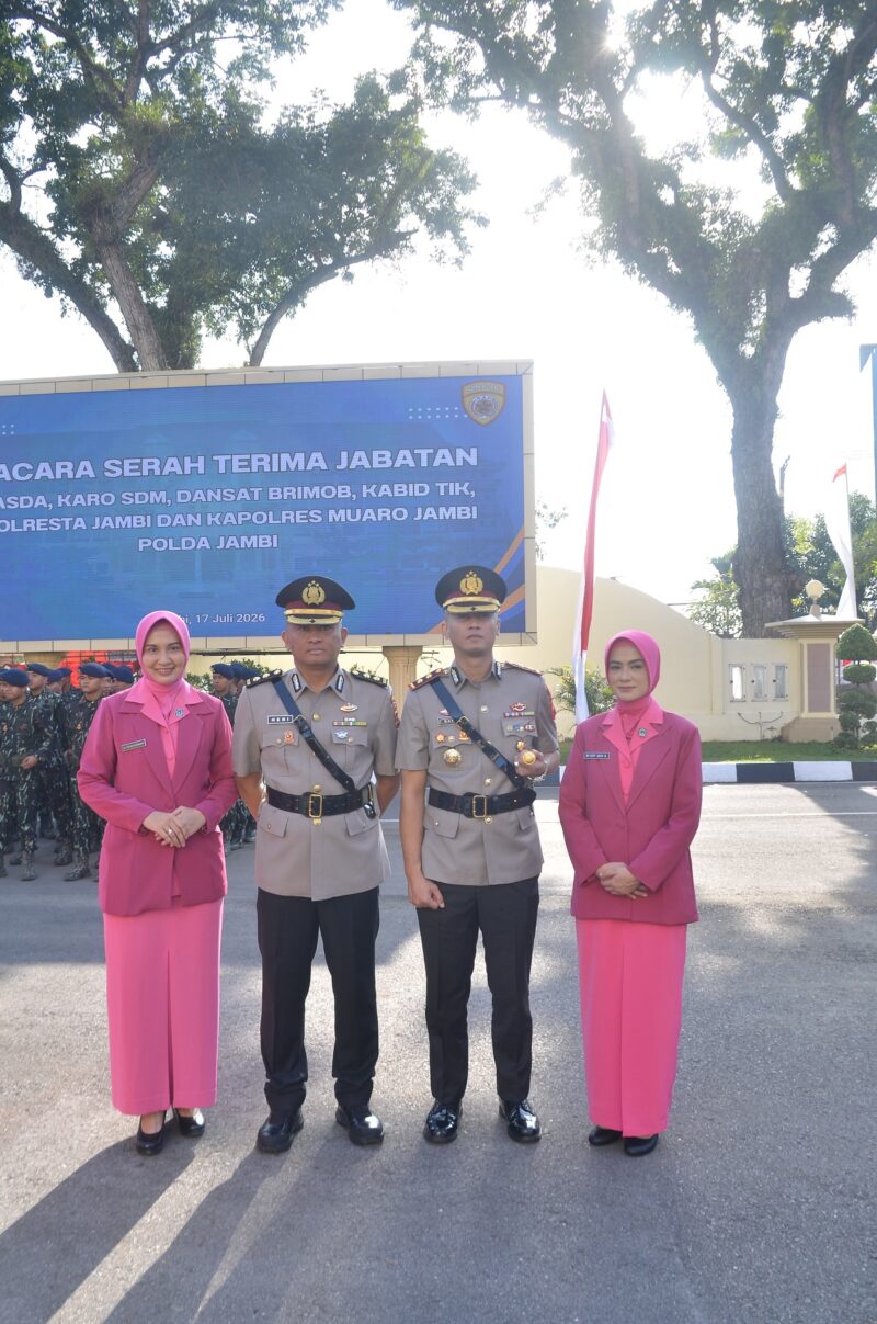 AKBP Bayu Noormansyah Resmi Jabat Kapolres Muaro Jambi, Kapolda Pimpin Sertijab Pejabat Polda Jambi.(poto: jambitv).