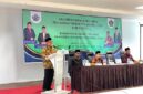 Rektor UIN STS Jambi, Prof. Dr. H. Kasful Anwar Us, M.Pd., menyampaikan materi sekaligus membuka kegiatan KKG MA Laboratorium bertema Kurikulum Berbasis Cinta (KBC) di Hotel Sutha Inn, Telanaipura, Sabtu (25/7/2026). (poto: jambiprima.com).