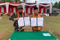 Bupati Bungo H. Dedy Putra bersama Dandim 0416/Bungo Tebo Letkol Inf Yudi Susilo Yudhanto .(poto: jambiprima.com).