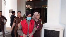 Tersangka eks Kades sungai pandan berinisial AF.(poto: jambiprima.com).