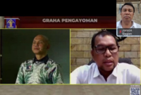 Kepala Kantor Wilayah Kementerian Hukum dan Hak Asasi Manusia Jambi menghadiri forum interaktif secara daring.(poto: jamberita.com).