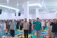 Wali Kota Sungai Penuh Alfin menghadiri Gebyar Kelas Ibu Hamil se-Kota Sungai Penuh di Aula Perpustakaan Digital Kampus IAIN Kerinci pada Minggu (26/7).(poto: istimewa).