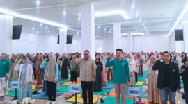 Wali Kota Sungai Penuh Alfin menghadiri Gebyar Kelas Ibu Hamil se-Kota Sungai Penuh di Aula Perpustakaan Digital Kampus IAIN Kerinci pada Minggu (26/7).(poto: istimewa).