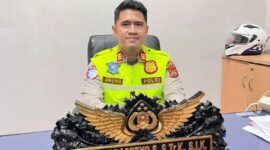 Kasat Lantas Polres Batang Hari AKP Agung Prasetyo di Muara Bulian, Jumat (10/7/2026).( poto: ANTARA).