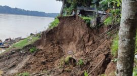 Tanah longsor di Kabupaten Batang Hari, Rabu (8/7/2026). ( poto: ANTARA).
