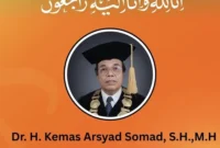 Mantan Rektor Universitas Jambi (Unja), Dr. H. Kemas Arsyad Somad, S.H., M.H., meninggal dunia pada Senin (6/7/2026).( poto : tribunjambi.com)