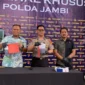 Polda Jambi menetapkan Direktur PT ASR Petrolin Energi berinisial MDG sebagai tersangka kebakaran penampungan bahan bakar minyak (BBM) di Lorong Gado-gado, Kota Jambi, Jumat 10/7/2026).( poto: tribunjambi.com).