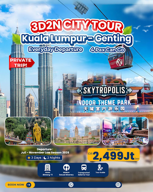 Gentala Tour menghadirkan paket wisata terbaru ke Kuala Lumpur dan Genting Highlands.( poto : istimewa)