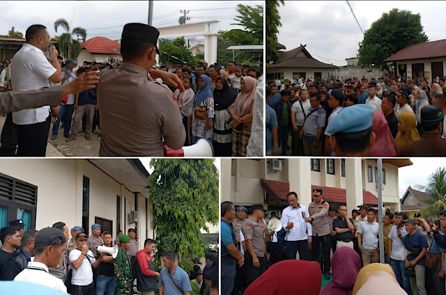 Solidaritas warga Renah Alai terlihat dari kehadiran ratusan masyarakat yang datang memenuhi area pengadilan untuk memberikan dukungan kepada sesama warga.( poto : bicarajambi.com)