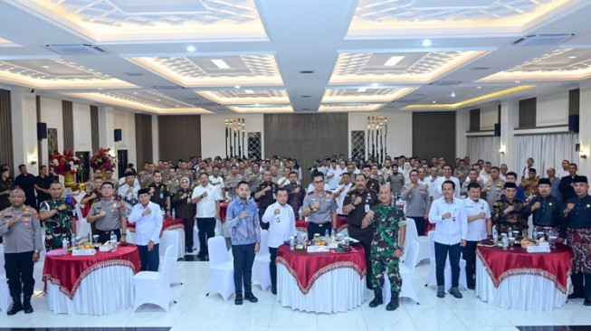 Rakor strategi penanggulangan geng motor di Jambi, di Gedung Siginjai Polda Jambi, Rabu.( poto: infojambi.com).