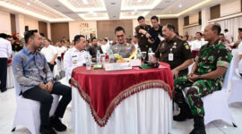Gubernur Jambi, Al Haris, pada rapat koordinasi pemberantasan geng motor di Polda Jambi, Rabu.( poto: infojambi.com).