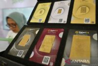 Harga emas Pegadaian hari ini resmi naik serempak.(ilusdtrasi poto : ANTARA).