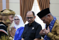 Wakil Wali Kota Sungai Penuh Azhar Hamzah menghadiri acara pelantikan Pengurus DPC IWAPI Kota Sungai Penuh periode 2026–2031 pada Selasa (4/8).(poto: istimewa).