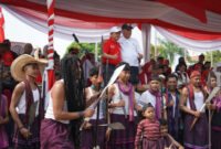 Pemerintah Provinsi Jambi menggelar Pawai Pembangunan HUT ke-81 RI dari Taman Putri Pinang Masak hingga Tanggo Rajo.(poto: infojambi.com).