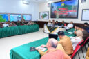 Kapolda Jambi Irjen Pol Krisno H Siregar mengikuti pengarahan Presiden Republik Indonesia mengenai penanganan Karhutla di Jambi melalui konferensi video.(poto: seriusnews.id).