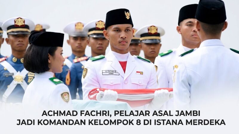 Achmad Fachri, Pelajar Asal Kota Jambi Jadi Komandan Kelompok 8 di Istana Merdeka.(poto: istimewa).