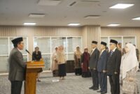 Rektor Universitas Jambi melantik tiga Wakil Dekan Fakultas Sains dan Teknologi serta Kepala UPA Bahasa periode 2026–2030.(poto: jamberita.com).