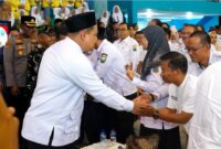 Wakil Bupati Bungo Ust. Tri Wahyu Hidayat menghadiri langsung agenda strategis yang berlangsung di GOR Serunai Baru, Muara Bungo, pada Rabu (5/8/2026).(poto: jambiprima.com)