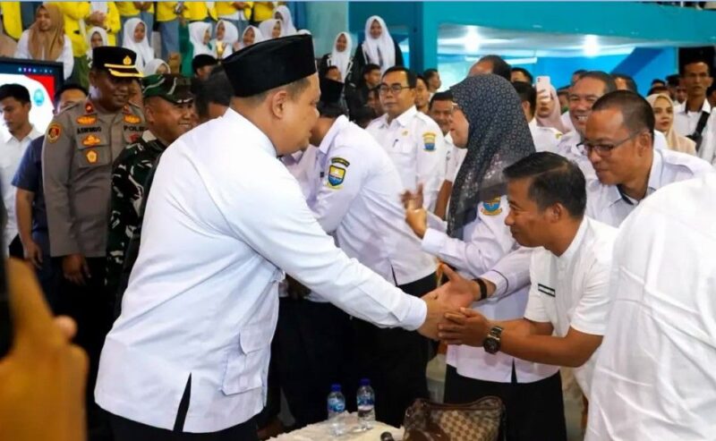 Wakil Bupati Bungo Ust. Tri Wahyu Hidayat menghadiri langsung agenda strategis yang berlangsung di GOR Serunai Baru, Muara Bungo, pada Rabu (5/8/2026).(poto: jambiprima.com)