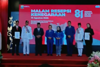 Kanwil Kemenkum Jambi menghadiri Malam Resepsi Kenegaraan Peringatan Hari Ulang Tahun ke-81 Kemerdekaan Republik Indonesia.(poto: istimewa).