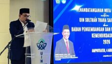 UIN STS Jambi resmi menjalin kerja sama strategi kebahasaan bersama Badan Pengembangan dan Pembinaan Bahasa Kemendikdasmen RI.(poto: jambiprima.com).