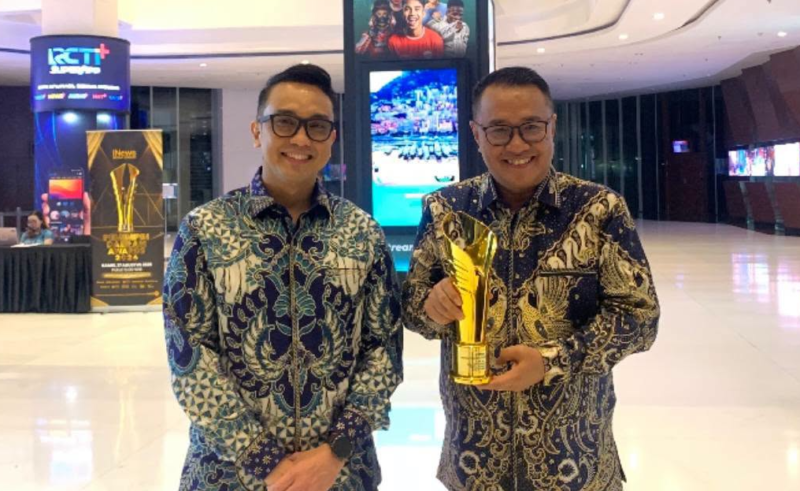 Wali Kota Sungai Penuh Alfin, S.H. menerima langsung trofi bergengsi tersebut di iNews Tower, Kebon Sirih, Jakarta Pusat, pada Kamis (27/8/2026).(poto: istimewa).