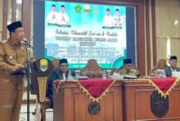 Bupati Muaro Jambi Dr. Bambang Bayu Suseno memimpin secara langsung prosesi Pelantikan Dewan Hakim STQH Tingkat Kabupaten Muaro Jambi Tahun 2026.(poto: jambiprima.com).