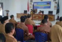 Wakil Bupati Merangin A. Khafidh memimpin rapat evaluasi LPPK Merangin 2026 di Ruang Aula Lantai 4 Kantor Bupati Merangin pada Senin (24/8).(poto: seriusnews.id).