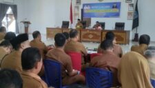 Wakil Bupati Merangin A. Khafidh memimpin rapat evaluasi LPPK Merangin 2026 di Ruang Aula Lantai 4 Kantor Bupati Merangin pada Senin (24/8).(poto: seriusnews.id).