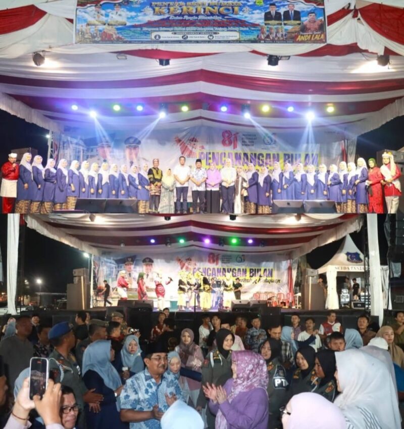 Himpunan Keluarga Kerinci Kabupaten Tanjung Jabung Barat menggelar pentas seni budaya Kerinci.(poto: jamberita.com).