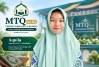 Aquila, siswa SMAIT Ad-Dhuha yang menjadi utusan Kecamatan Pelepat Ilir pada cabang 500 Hadis MTQ ke-53 tingkat Kabupaten Bungo.(poto: seriusnews.id).