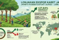 Badan Pusat Statistik (BPS) Provinsi Jambi mencatat nilai pengiriman komoditas ini meningkat 27,64 persen.( Iluatrasi poto: AI).
