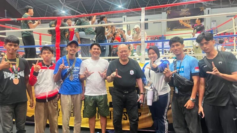 Tim Muaythai Jambi sukses meraup dua medali perak dan empat perunggu pada ajang Kejurnas IMC 2026 yang berlangsung di Bekasi Jawa Barat.(poto: jambilink.id).