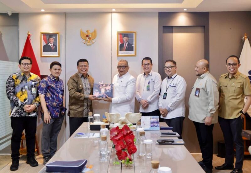 Wakil Bupati Tanjung Jabung Barat Dr. H. Katamso SA, S.E., M.E. melakukan audiensi dengan Wakil Menteri Ketenagakerjaan RI Dr. Ir. H. Afriansyah Noor, M.Si., IPU.(poto: jamberita.com).