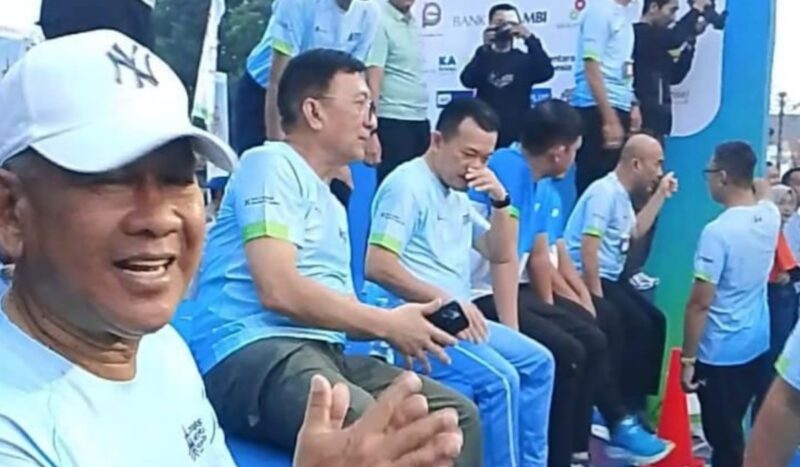Wakil Bupati Merangin H A Khafid meramaikan ajang Presisi Merdeka Run 2026.(poto: meranginkab.go.id).