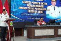 Pemkab Tebo mengevaluasi kepesertaan BPJS Ketenagakerjaan perangkat desa.(poto: jambiprima.com).