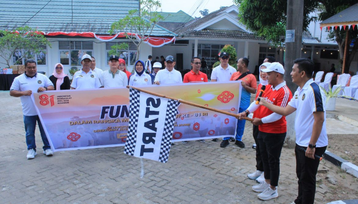 Kantor Wilayah Direktorat Jenderal Pemasyarakatan Jambi menggelar kegiatan Fun Walk Ditjenpas Jambi.(poto: istimewa).