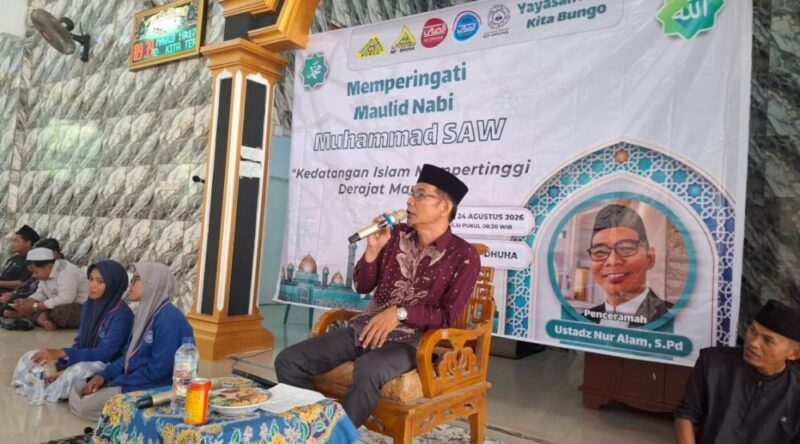 Pondok Pesantren (Ponpes) Addhuha Kabupaten Bungo menggelar peringatan Maulid Nabi Muhammad SAW pada Senin (24/8/2026).(poto: jambiprima.com).