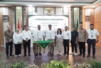 Kejaksaan Tinggi Jambi dan SKK Migas Sumbagsel resmi menandatangani perjanjian kerjasama hukum hulu migas di Aula Kejati Jambi, Senin (3/8/2026).(poto: jamberita.com).